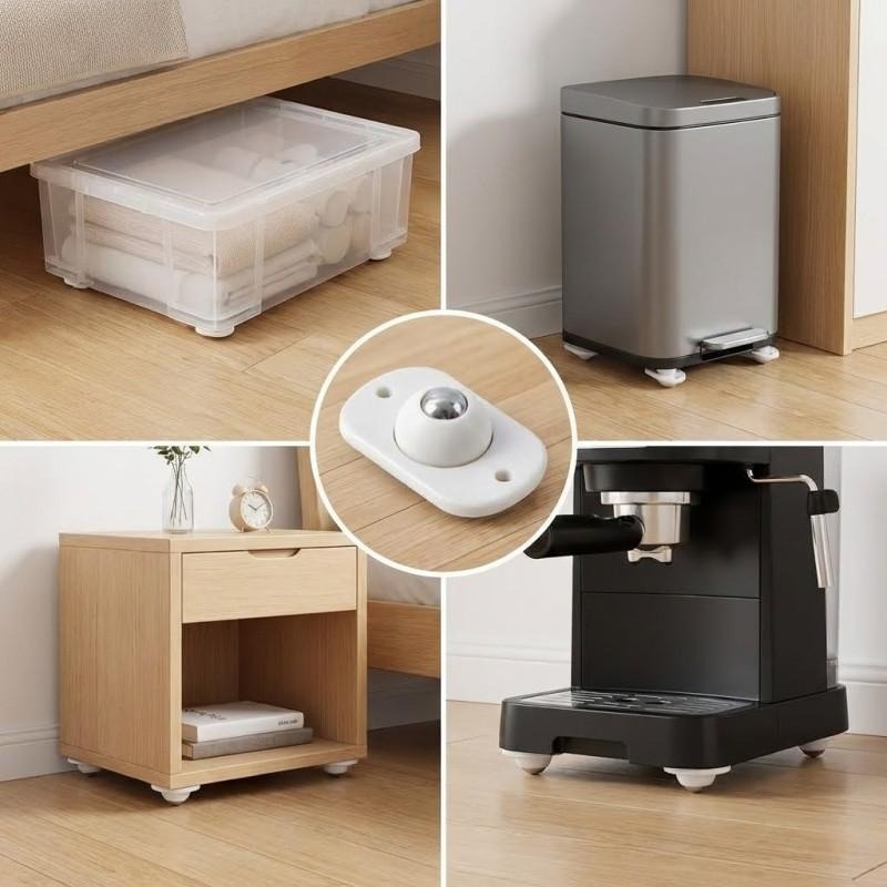 Kitchen Appliances In White - 8 Buah Roda Kastor Perekat Sendiri,
