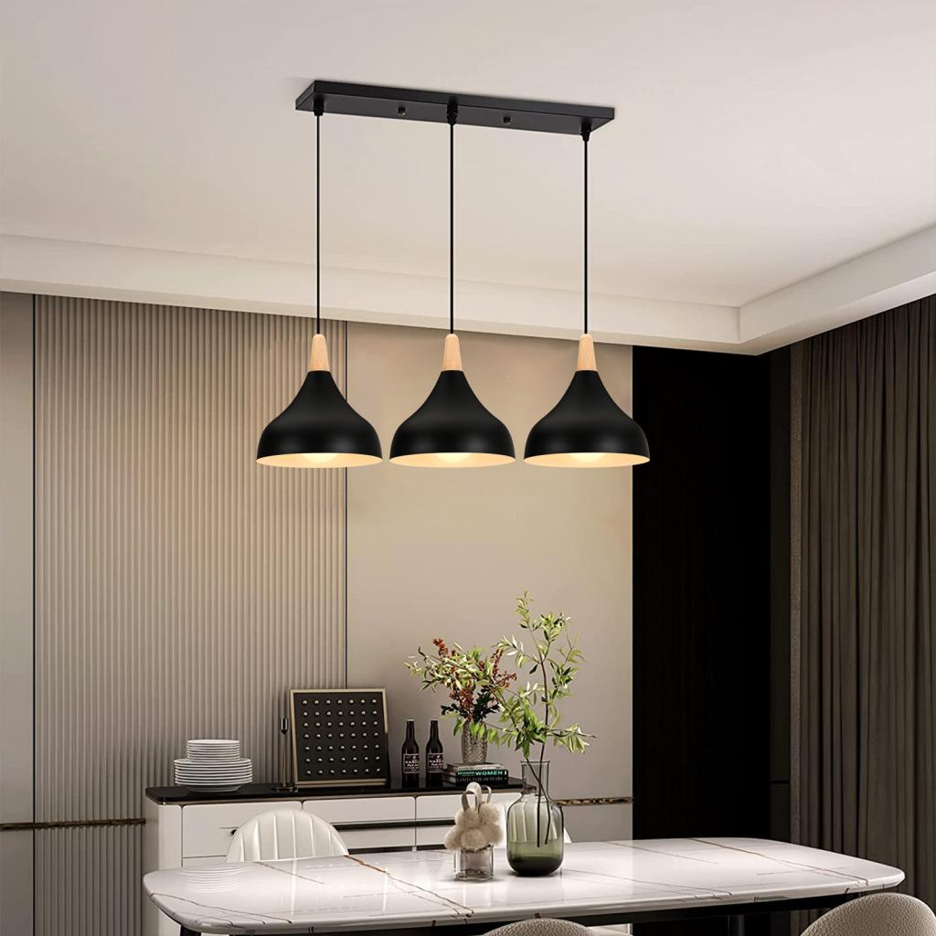 Lampu Gantung LED Kayu Nordic  - Kitchen Appliances In White ulasan dan harga