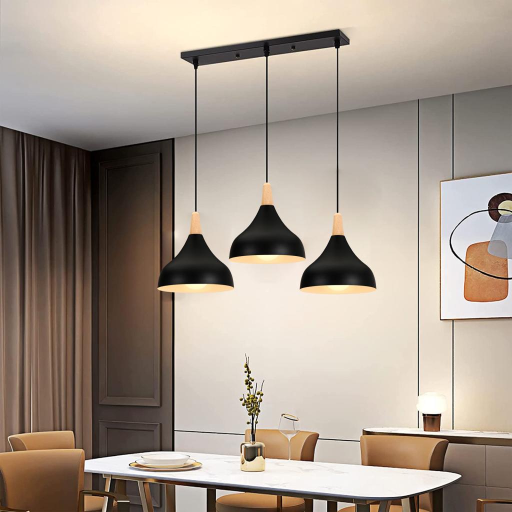 Lampu Gantung LED Kayu Nordic  - Kitchen Appliances In White ulasan dan harga
