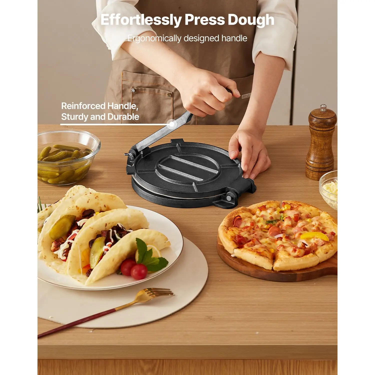 Alat Press Tortilla, Pembuat T - Tortilla Press Cast ulasan dan harga