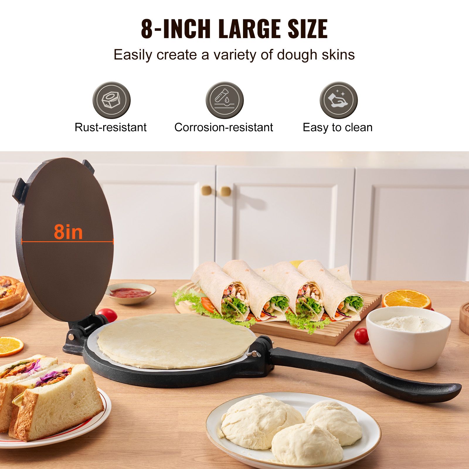 Alat Press Tortilla, Pembuat T - Tortilla Press Cast ulasan dan harga